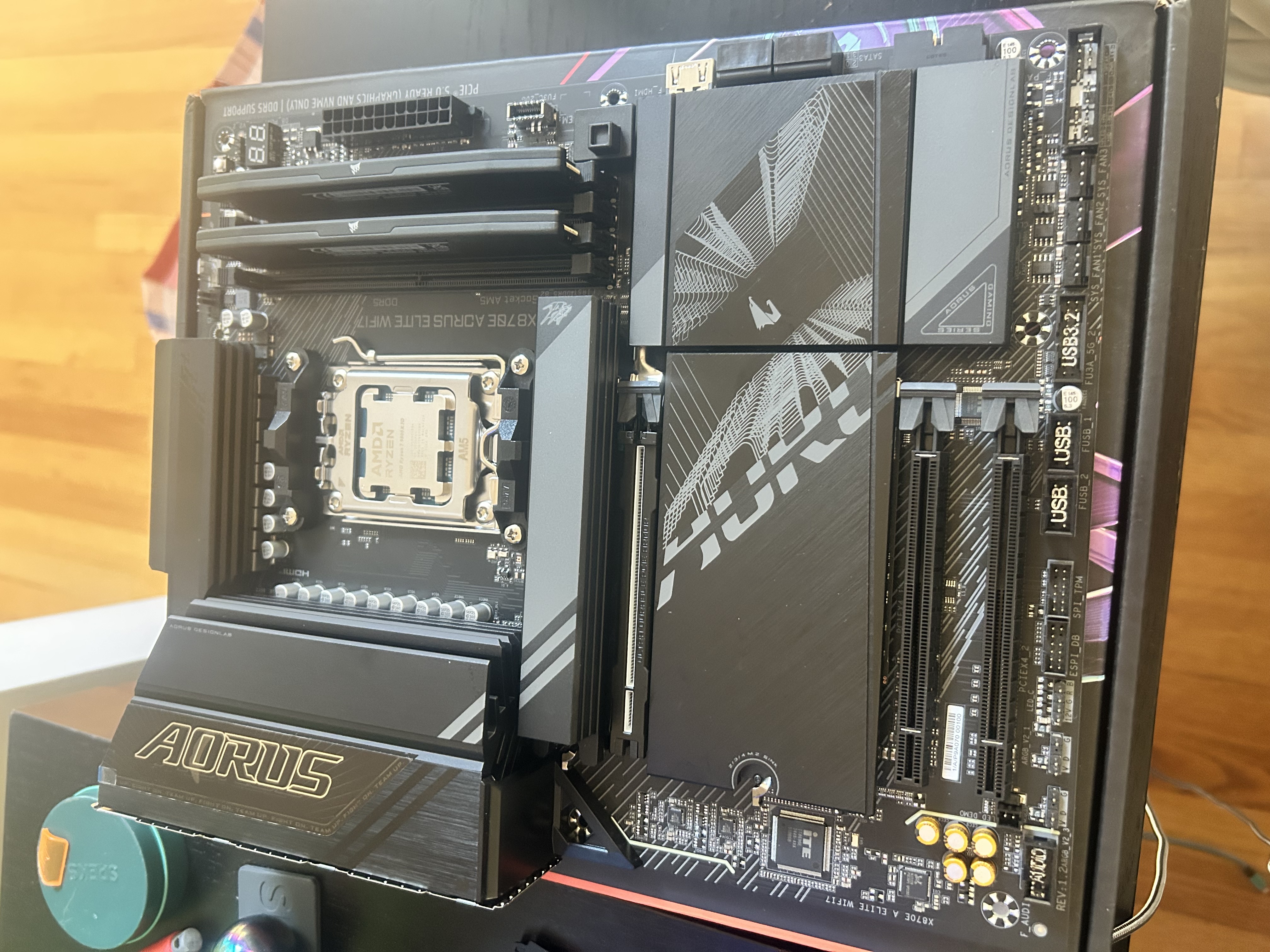 9800X3D motherboard being assembled