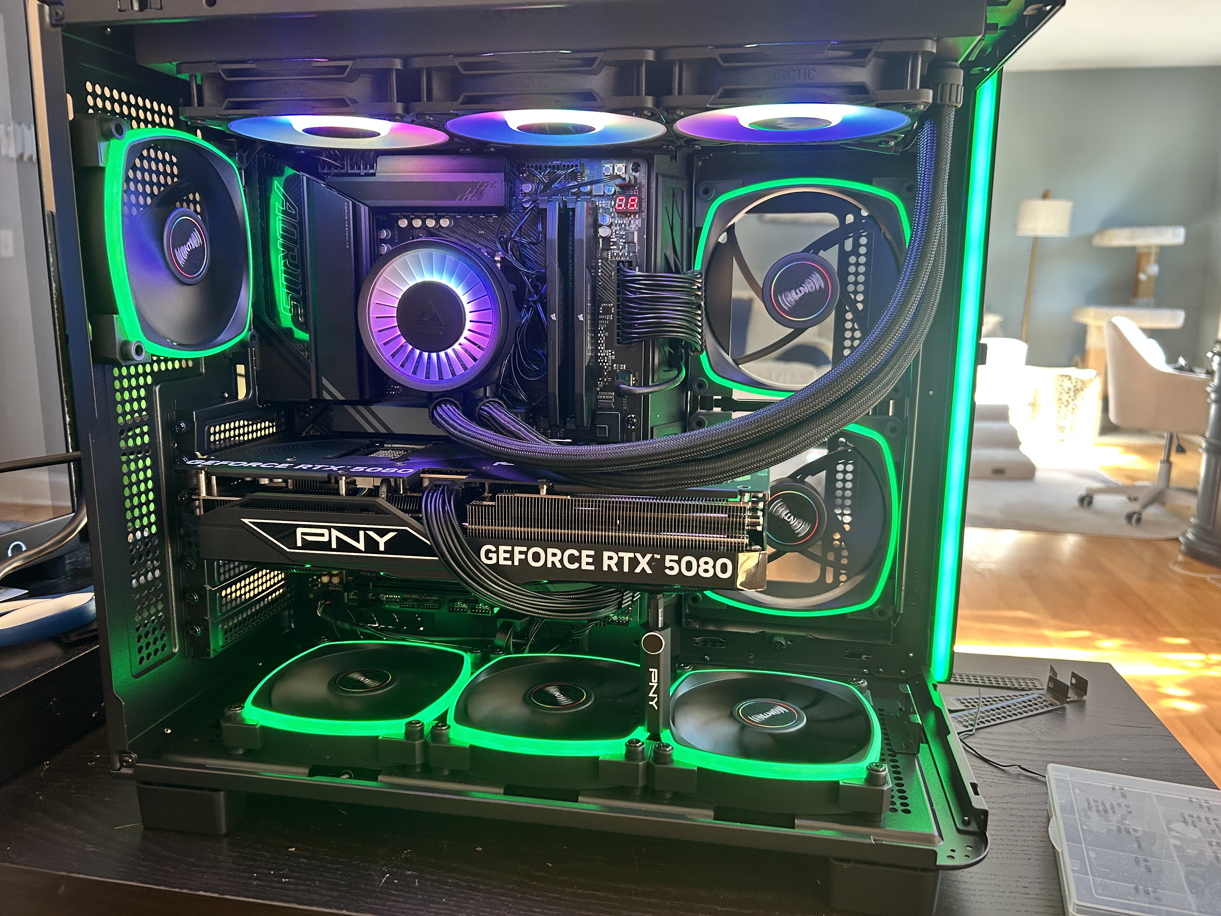 High-end custom PC built for a customer with RTX 5080